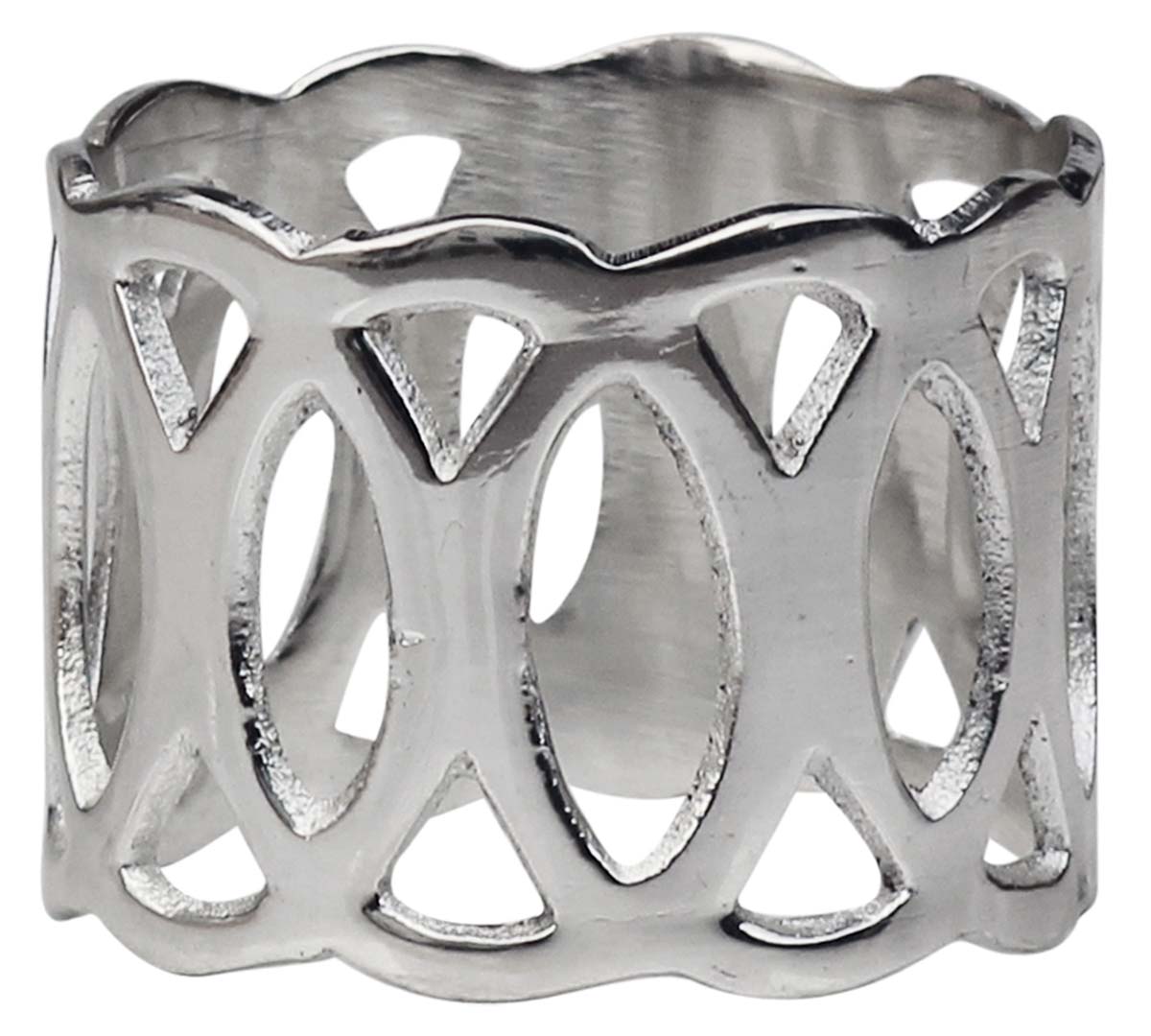 Wholesale Napkin Rings - Metal Napkin Rings - Nickel Plated - Cut-Out Patterns - Dining Table Accessories